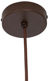 Candeeiro suspenso Hotel Chic bronze escuro com vidro bronze 6-luzes - Monaco