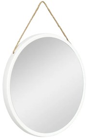 Espelho Redondo com Corda de Canhâmo - Design Moderno