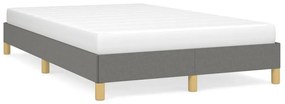 vidaXL Estrutura de cama sem colchão cinza escuro 120x190 cm tecido