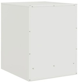 Mesa de cabeceira 34,5x39x44 cm aço branco