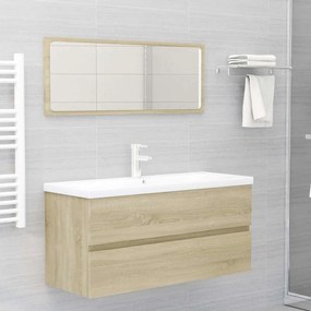 vidaXL 2 pcs conj. móveis casa de banho contrapl. cor carvalho sonoma
