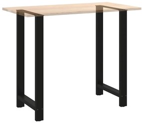 Pés para mesa de bar pretos 2 peças 60x(110-111) cm aço