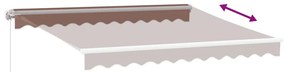 Toldo retrátil manual 300x250 cm castanho