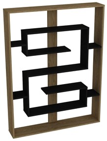 Estante Esteban – Preto Carvalho – 120x156x22 cm