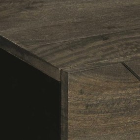 Mesa de cabeceira preto 50x33x62 cm madeira de mangueira maciça