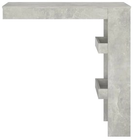Mesa bar parede 102x45x103,5cm derivados madeira cinza cimento