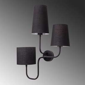 Candeeiro de Parede Catal – Preto – 50 x 20 cm