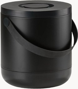 Caixote do lixo em metal com pedal Circular Black
