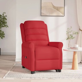 vidaXL Poltrona elevatória couro artificial vermelho
