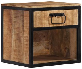 vidaXL Mesa de cabeceira 40x35x40 cm madeira de mangueira maciça