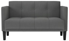 Sofá-luvas 111 cm tecido cinzento-escuro