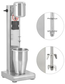 50771 vidaXL Misturador para batidos aço inoxidável 1 L