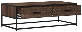 Mesa centro 100x50x35 cm deriv. madeira/metal carvalho castanho
