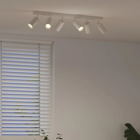 Spotlight de Teto 6 Direções Ajustáveis Branco GU10
