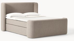 Cama Boxspring em bouclé Perla
