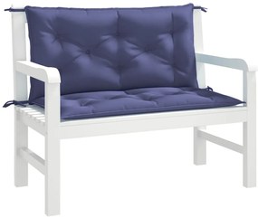Almofadões banco jardim 2 pcs 100x50x7cm oxford azul-marinho