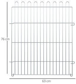PawHut Parque para Animais de Estimação com 8 Paineis 63x76cm Cerca pa