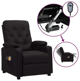 Poltrona de massagens elétrica couro artificial preto