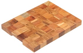 Tábua de cortar 40x30x3,8 cm madeira de acácia maciça