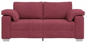 Sofá Loveseat Vermelho Vinho 140 cm em Tecido