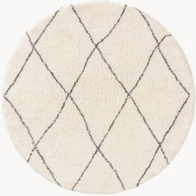 Tapete redondo de pelo comprido Benno