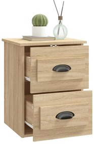 Mesa de cabeceira de parede 41,5x36x53 cm carvalho sonoma