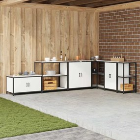 vidaXL Prateleira de Armazenamento de Cozinha Branco 60 x 50 x 92 cm