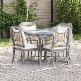 vidaXL Lona transparente com ilhós 2x2 m PVC