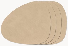 Individuais de mesa em pele assimétricos Curve, conjunto de 4