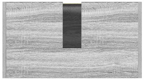 Armário casa de banho 60x33x61cm derivados madeira cinza sonoma