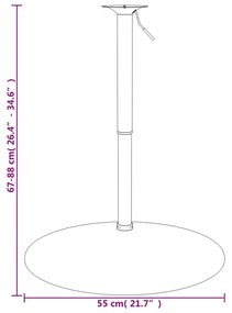 Base para mesa de bar 45x90 cm aço cromado