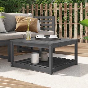 Mesa de jardim 82,5x82,5x45 cm madeira de pinho maciça cinzento