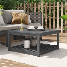 vidaXL Mesa de jardim 82,5x82,5x45 cm madeira de pinho maciça cinzento