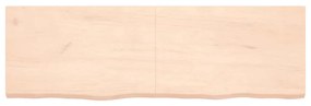 Prateleira de parede 160x50x(2-4)cm carvalho maciço não tratado