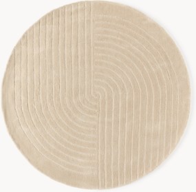 Tapete redondo de lã artesanal Mason