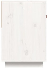 Móvel de TV 90x40x60 cm madeira de pinho maciça branco