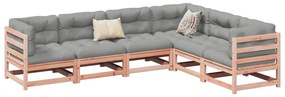 vidaXL 6 pcs conj. sofás jardim madeira abeto-de-douglas