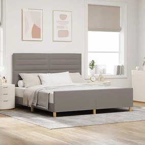 Estrutura de Cama vidaXL em Taupe, 180x200 cm, Tecido