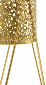 CONJUNTO DE 2 PORTA-VASOS GLOD DOURADO 21X20X46-18X18X32 CM (PLANTAS NÃO INCLUIDAS)