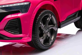 Carro elétrico para Crianças 12V Audi SQ8 Rodas de espuma EVA, Assento Couro ecológico Rosa