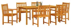 Conjunto de Mesa de Jantar 7 pcs 180 x 90 x 75 cm