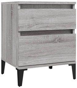Mesas de cabeceira 2 pcs 40x35x50 cm cinzento sonoma