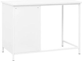 Secretária industrial c/ gavetas 105x52x75 cm aço branco