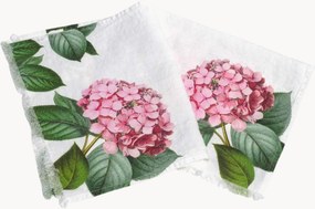 Toalhas de mãos em linho Hydrangea, conjunto de 2
