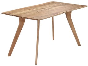 Mesa de jantar 140x80x76 cm madeira de acácia maciça