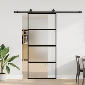 vidaXL Porta deslizante c/ conj. ferragens 76x205 cm vidro temperado