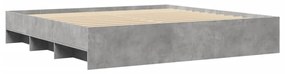 Estrutura cama s/ colchão 180x200cm cinza cimento