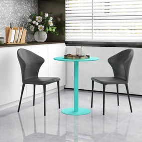 Mesa de Refeição Redonda para 2 Pessoas (CADEIRAS NÃO INCLUIDAS) Mesa de Cozinha de Aço para Interior e Exterior Ø60x72 cm Verde