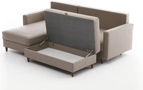 Sofá de Canto Eva – Creme – 210x82x195 cm