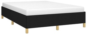 Estrutura de cama sem colchão 140x200 cm tecido preto